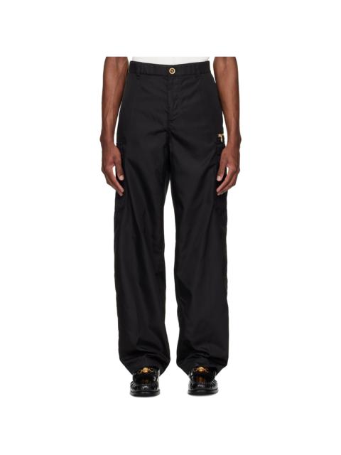 Black Nylon Cargo Pants