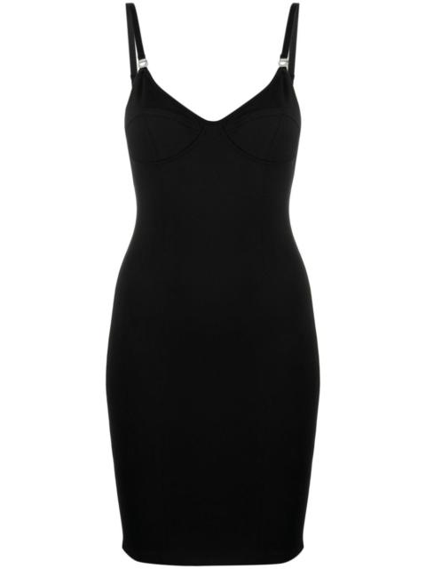 fitted jersey bustier minidress