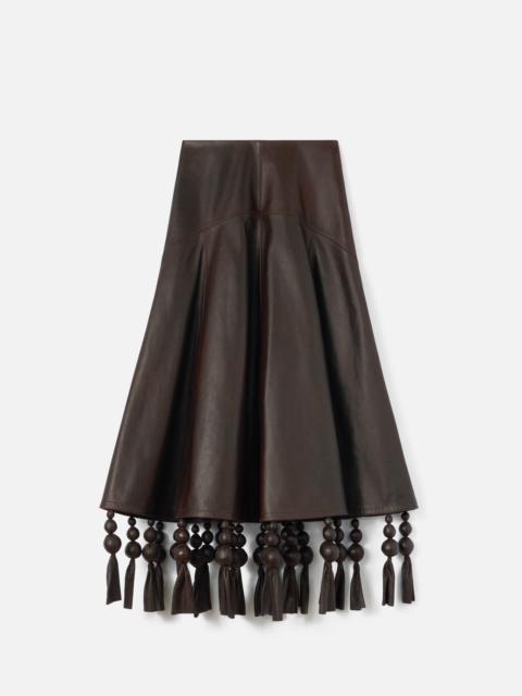The Triangle leather skirt