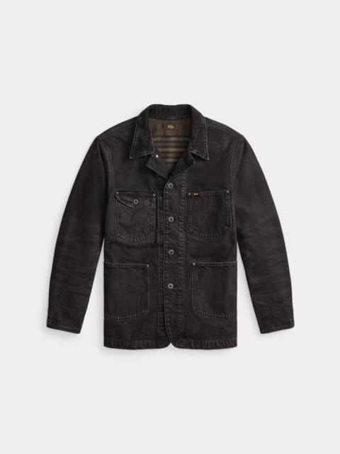 Corduroy-Collar Denim Jacket