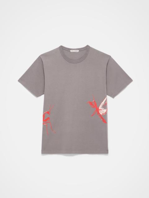 MENS PRAYING MANTIS T-SHIRT IN GREY