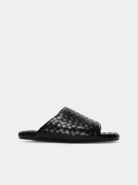Woven Bubble Slide in Black