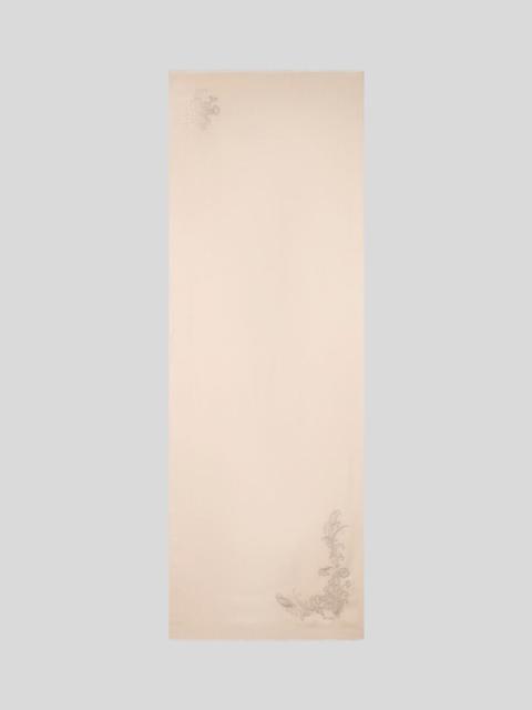 CASHMERE AND SILK SCARF WITH EMBROIDERY