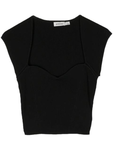 Abia ribbed crop top