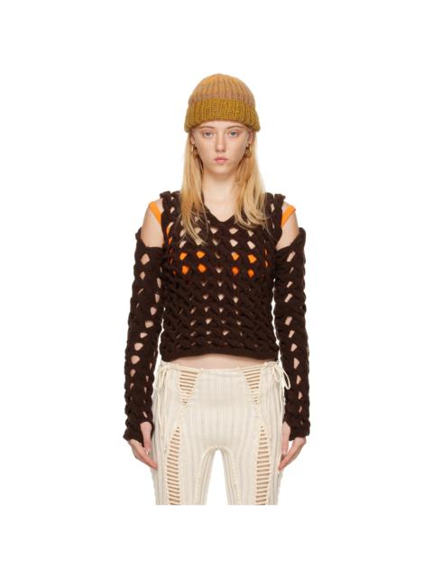 SSENSE Exclusive Brown Fatcable Sweater
