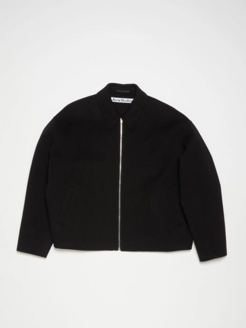 Wool zipper jacket - Black