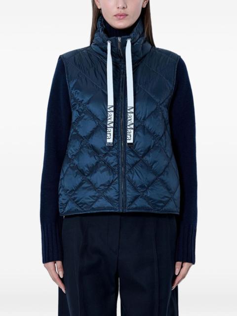 diamond-quilted gilet