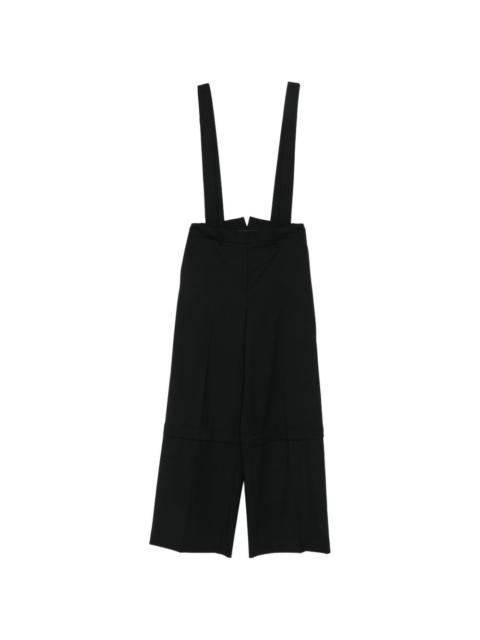 suspenders palazzo pants