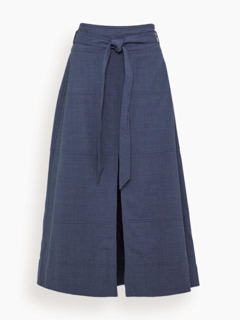Hudson Skirt in Dark Chambray