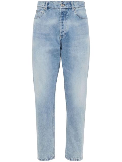 mid-rise slim-fit jeans