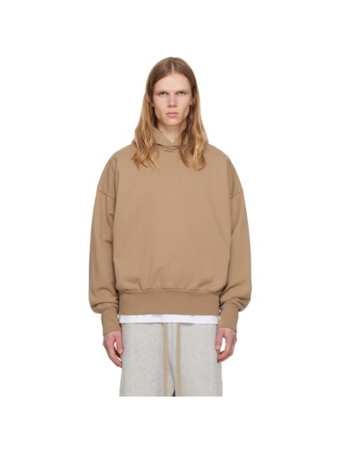 Beige Cotton Hoodie