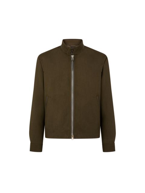 WOOL CASHMERE SILK REPS HARRINGTON