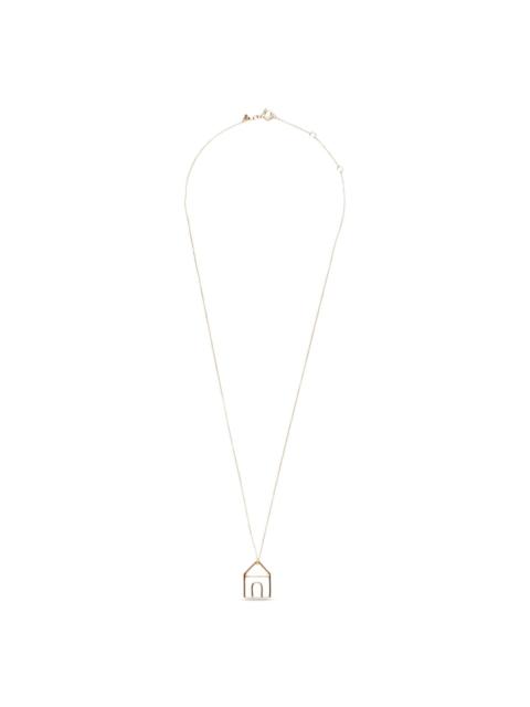 rolo chain house necklace