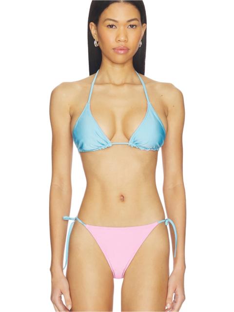 The Ines Reversible Triangle Bikini Top