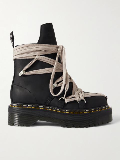 + Dr. Martens 1460 Quad Sole Megalace Leather Ankle Boots
