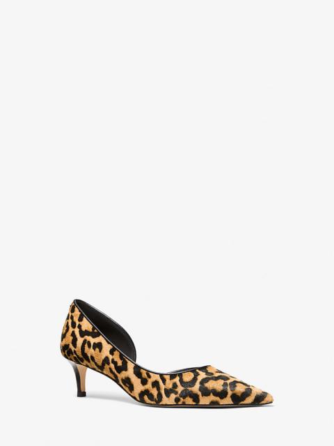 Elyse Leopard Print Calf Hair Pump