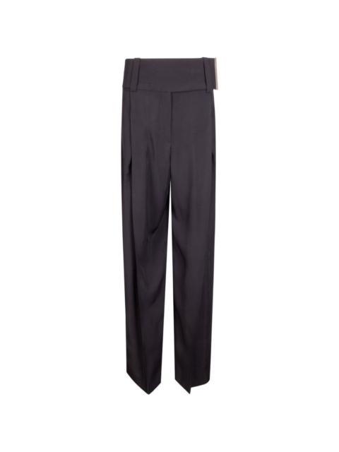 high-waisted trousers