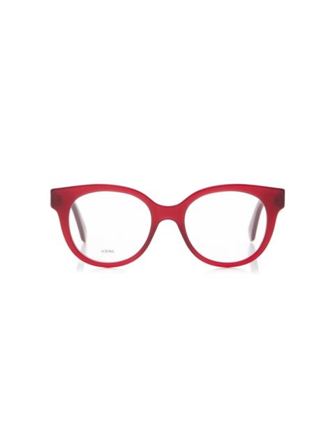 Round-Frame Acetate Glasses red