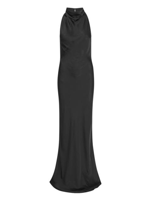 halter-neck maxi dress