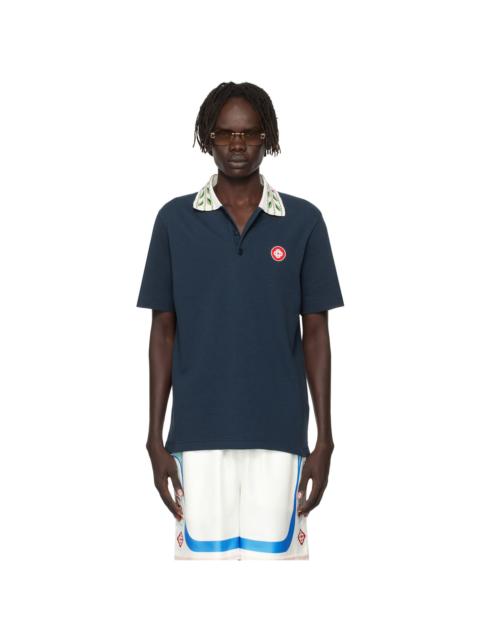 Navy Classic Laurel Pique Polo