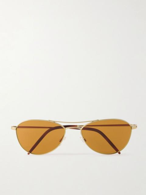 Aero II aviator-style gold-tone sunglasses Gold