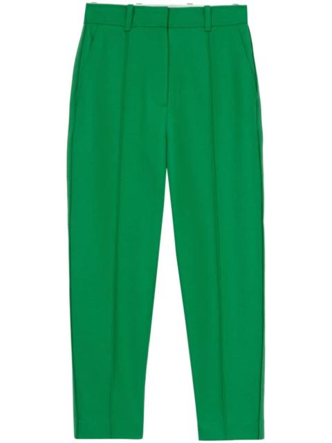 high-waist straight-leg trousers