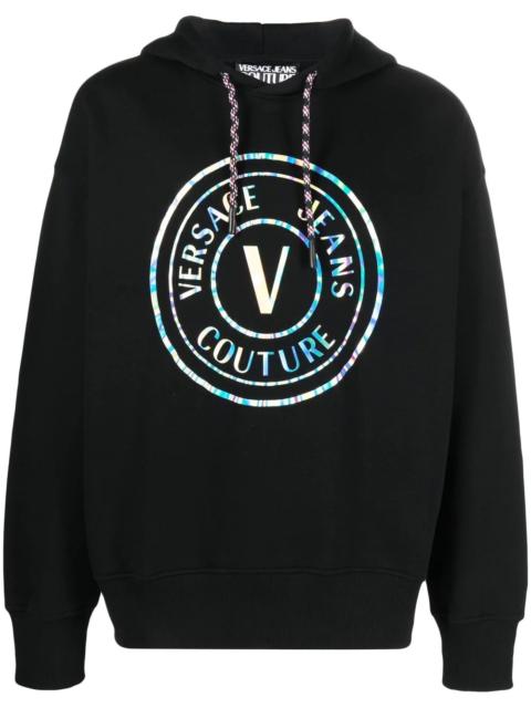 logo print hoodie
