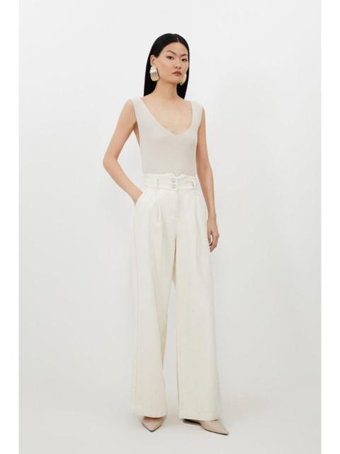 Denim Wide Leg Trousers