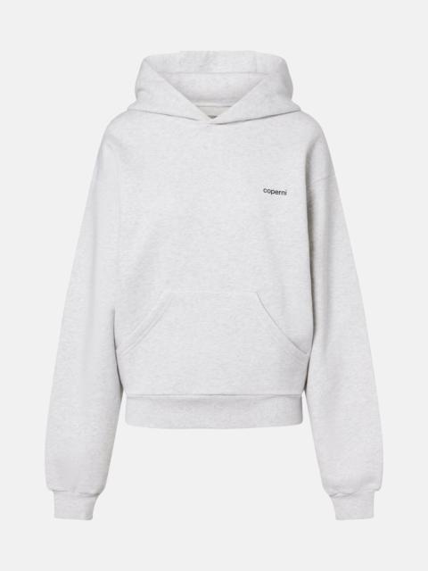 Logo cotton-blend jersey hoodie
