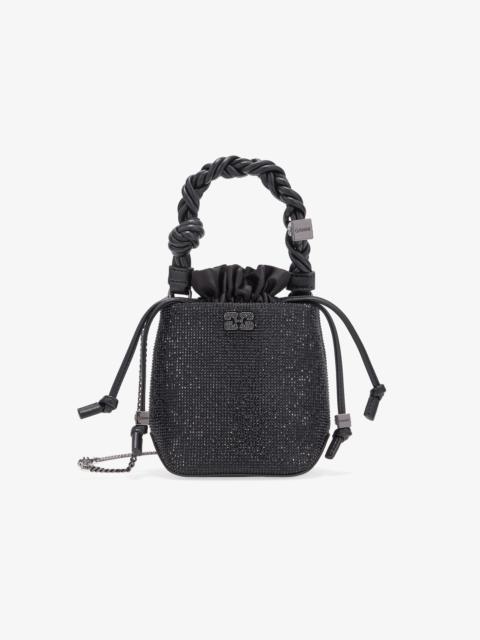 BLACK MINI GANNI BOU BUCKET BAG