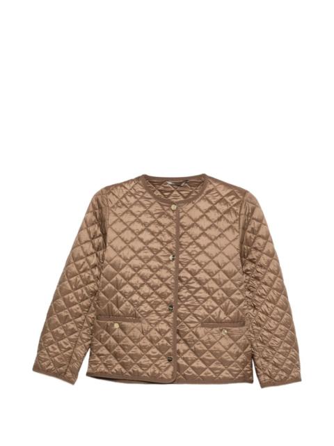 quilted button coat