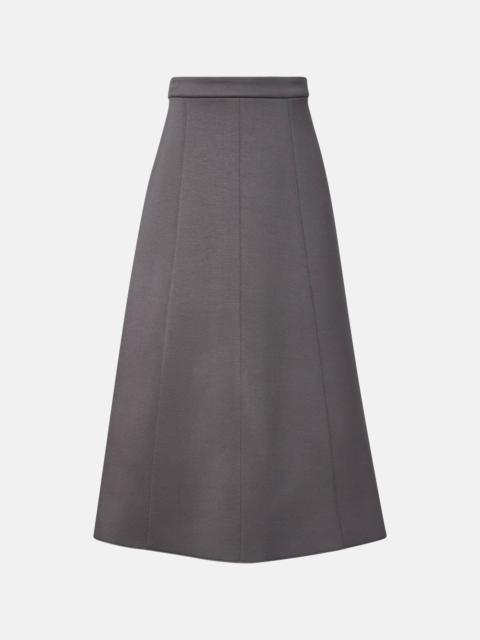 Brunate paneled midi skirt