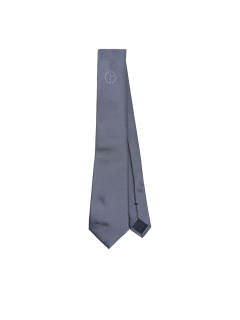 logo-embellished silk tie