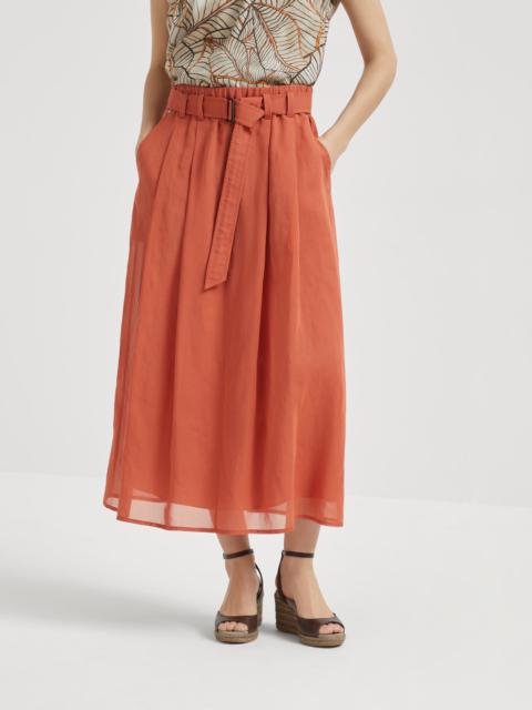 Cotton organza full skirt with monili