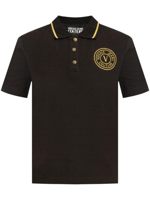 embroidered-logo cotton polo shirt