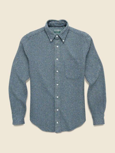 Brushed Cotton Fleck Shirt - Blue