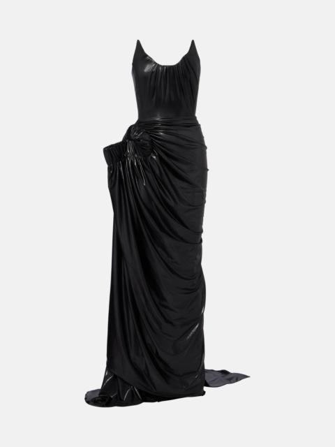 Lexicon draped gathered gown