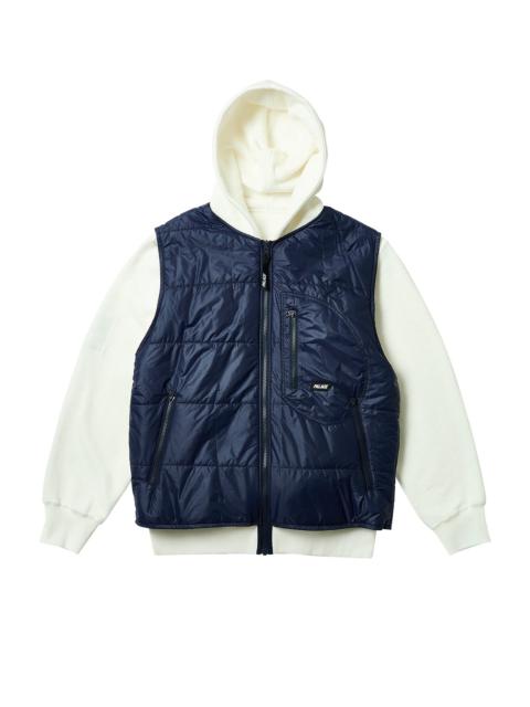 REVERSIBLE VEST HOOD SOFT WHITE