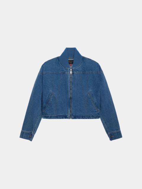 DENIM RELAXED FLIGHT JACKET WOMENS