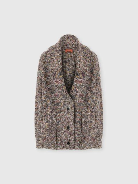 Oversized wool blend cardigan