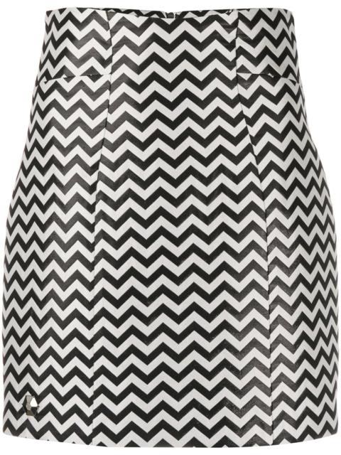 chevron mini skirt