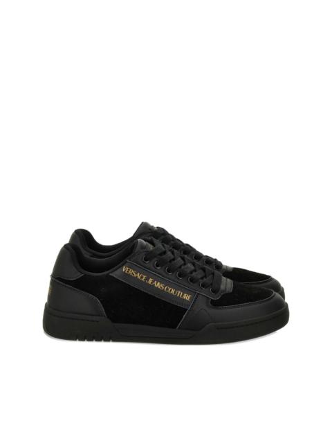 logo leather sneakers