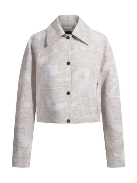 RELAXED-FIT BLAZER WITH FLORAL STRUCTURE