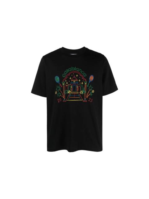 Casablanca Crayon Temple T-shirt Black