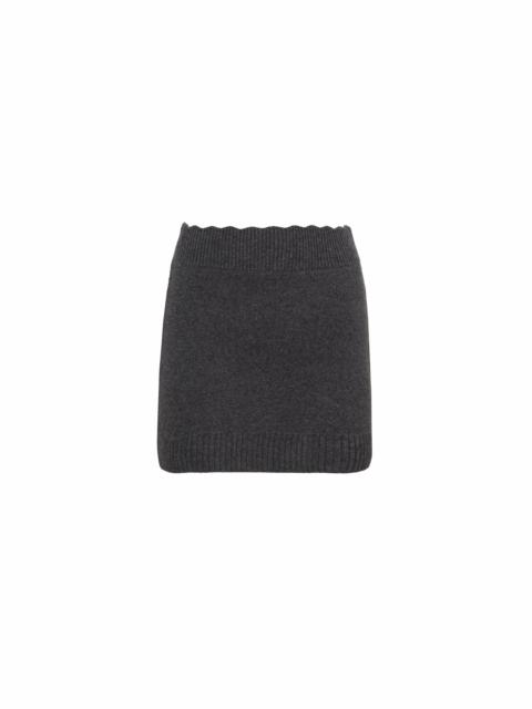 FITTED MINI SKIRT IN A WOOL & CASHMERE KNIT