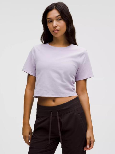 Tie-Hem Heavyweight Cotton T-Shirt