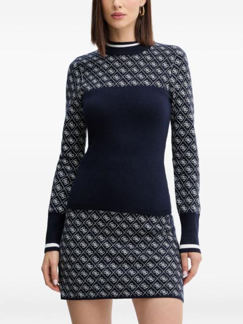 patterned long-sleeve sweater