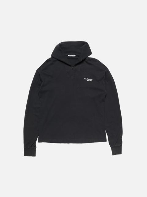 Zip-up logo sweatshirt - Black