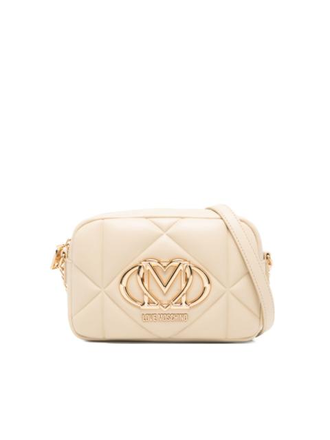 quilted logo crossbody bag
