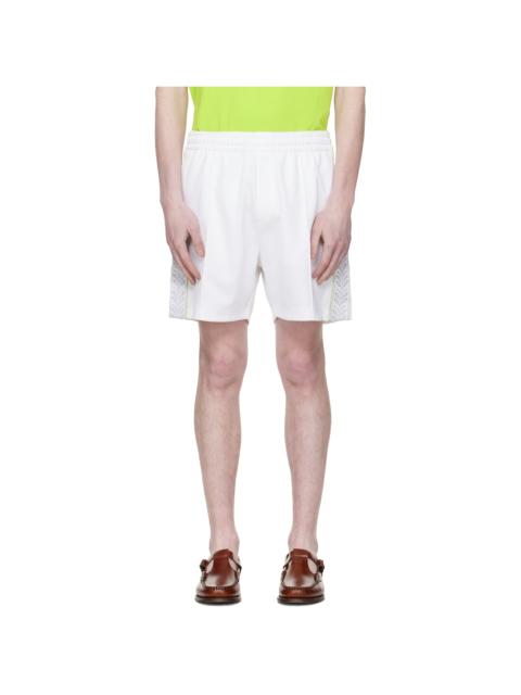White Laurel Tricot Track Shorts